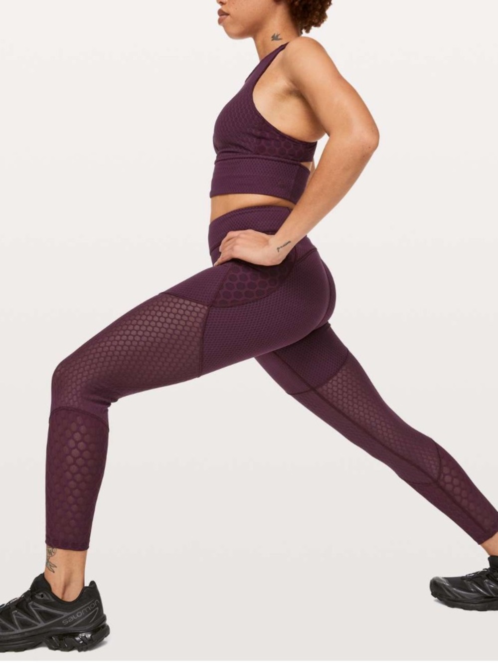 Geo tight Lululemon 28” leggings Plum New